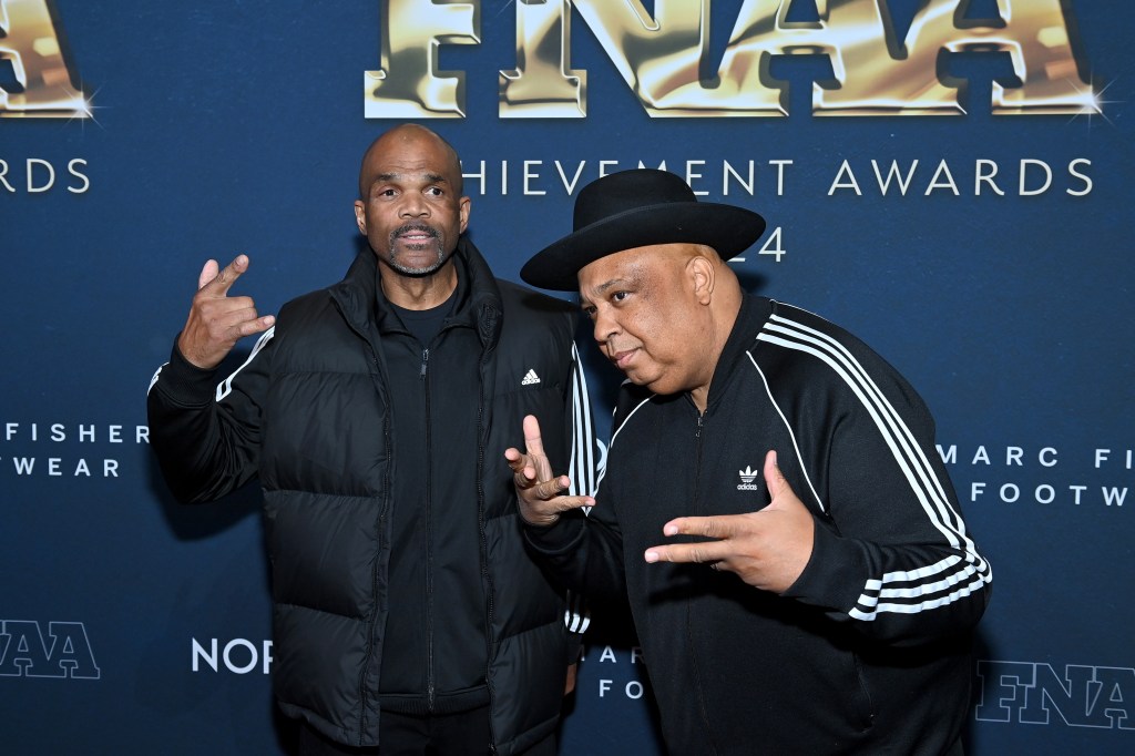 Run DMC wears Adidas sneakers at FNAA 2024