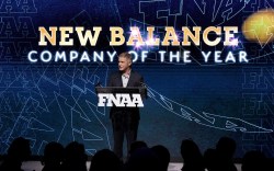 NEW YORK, NEW YORK - DECEMBER 04: Joe Preston speaks onstage during the Footwear News Achievement Awards (FNAAs) 2024 at Cipriani South Street on December 04, 2024 in New York City.  (Photo by Craig Barritt/Footwear News via Getty Images)