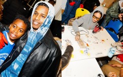 A$AP Rocky and Rihanna at the Boys & Girls Club of Harlem on Dec. 5, 2024.