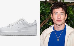 Nike Air Force on white background, Barry Keoghan