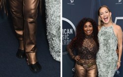 In this image released on October 6, 2024, Chaka Khan, Kate Hudson arrives at the American Music Awards 50th Anniversary Special at LA Center Studios in Los Angeles, California.