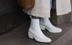 Women in Copenhagen Studios CPH500 Vitello White leather boots