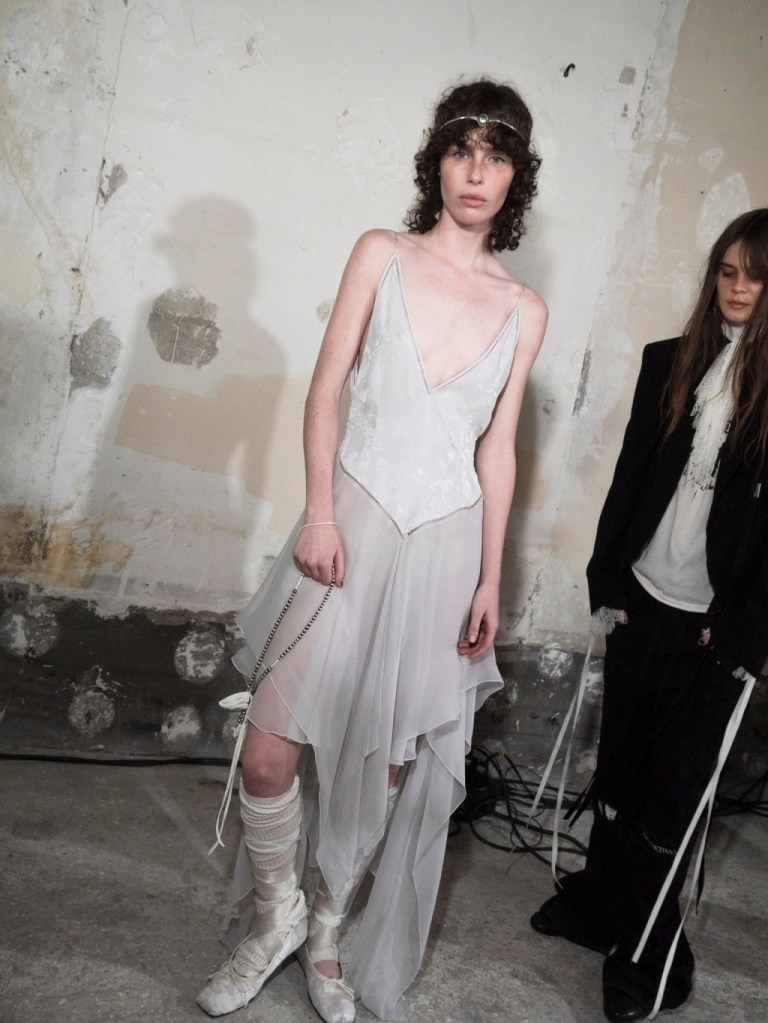 Backstage at Ann Demeulemeester Spring 2025 Ready-to-Wear Collection at Paris Fashion Week