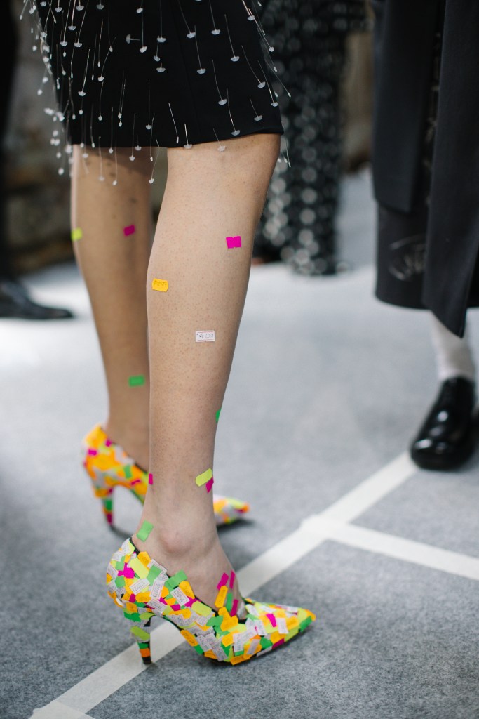 Backstage at Moschino Spring 2025 Ready-To-Wear Collection at Milan Fashion Week