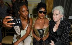 Tiffany Haddish, Lil' Kim and Cyndi Lauper at Christian Siriano RTW Spring 2025 as part of New York Ready to Wear Fashion Week held at the Pierre Hotel on September 6, 2024 in New York, New York.