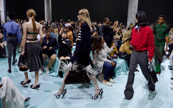 Finale at the Prada spring 2025 show.