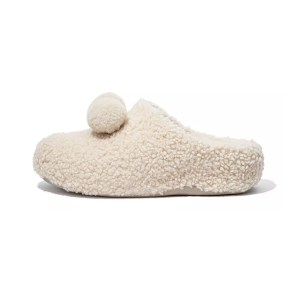 FitFlop Shuv Pom-Pom Shearling Clog Slippers