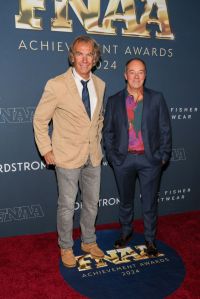 NEW YORK, NEW YORK - DECEMBER 04: (L-R) Jean-Luc Diard and Dave Powers attend the 38th Annual Footwear News Achievement Awards at Cipriani South Street on December 04, 2024 in New York City. (Photo by Dia Dipasupil/Getty Images)