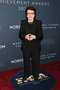 NEW YORK, NEW YORK - DECEMBER 04: Billie Jean King attends the 38th Annual Footwear News Achievement Awards at Cipriani South Street on December 04, 2024 in New York City. (Photo by Dia Dipasupil/Getty Images)