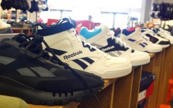 NOVATO, CALIFORNIA - MARCH 17: Reebok shoes are displayed at a Designer Shoe Warehouse store on March 17, 2022 in Novato, California. As many American companies have halted business in Russia due to the Russian invasion of Ukraine, some companies are opting to continue their business in the country. Well known brands like Reebok, Eddie Bauer, and the makers of Brawny paper towels and Vanity Fair napkins are still selling their products and doing business in Russia. (Photo by Justin Sullivan/Getty Images)