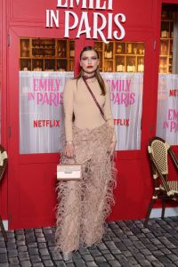 PARIS, FRANCE - DECEMBER 06: Camille Razat attends the "Emily In Paris" by Netflix - Season 3 World Premiere at Theatre Des Champs Elysees on December 06, 2022 in Paris, France. (Photo by Pascal Le Segretain/Getty Images)