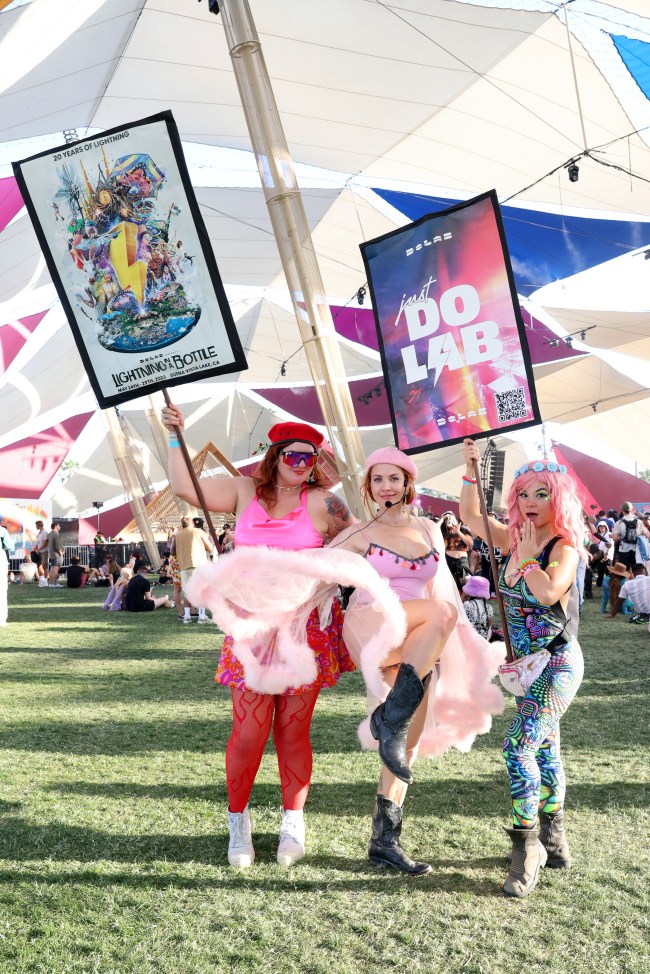 INDIO, CALIFORNIA - APRIL 15: Festivalgoers attend the 2023 Coachella Valley Music and Arts Festival on April 15, 2023 in Indio, California. (Photo by Monica Schipper/Getty Images for Coachella)