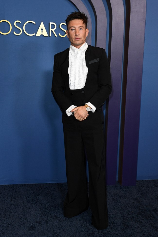 Irish actor Barry Keoghan arrives for the Academy of Motion Picture Arts and Sciences' 14th Annual Governors Awards at the Ray Dolby Ballroom in Los Angeles on January 9, 2024. (Photo by VALERIE MACON / AFP) (Photo by VALERIE MACON/AFP via Getty Images)