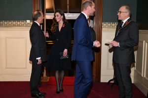 LONDON, ENGLAND - NOVEMBER 9:  Britain's Catherine, Princess of Wales (2nd L) and Prince William, Prince of Wales (2nd R) attend the Royal British Legion Festival of Remembrance at the Royal Albert Hall on November 9, 2024 in London, England. (Photo by Chris J. Ratcliffe - WPA Pool/Getty Images)