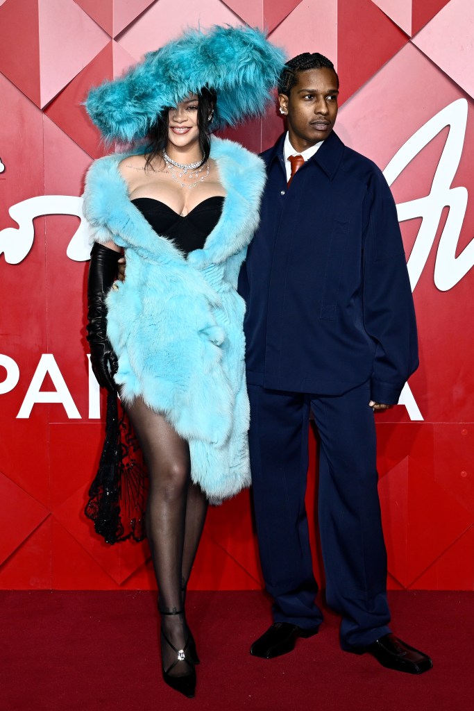 Rihanna and A$AP Rocky attended The Fashion Awards 2024 presented by Pandora at the Royal Albert Hall on December 02, 2024 in London, England. She wore Saint Laurent's Harlow pumps.