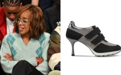 Gayle King, Sneex, sneaker heels, mesh, leather, velcro, basketball, Carmelo Anthony, Kiyan Anthony