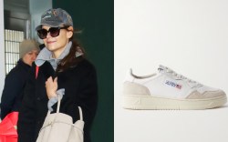 Katie Holmes, sneakers, suede, leather, New York, Autry