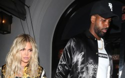 khloe kardashian, tristan thompson, gold, heels