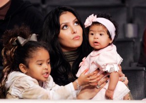 Vanessa Bryant Vanessa Bryant, center, wife of Los Angeles Lakers' Kobe Bryant, watches the Lakers' game against the Seattle SuperSonics with their two daughters Natalia, left, and Gianna Maria-Onore, Friday night, in Los AngelesSuperSonics Lakers Basketball, Los Angeles, USA