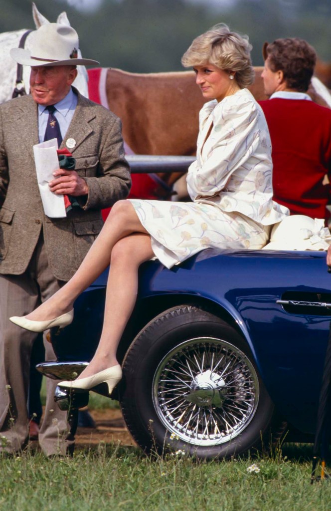 WINDSOR,  ENGLAND - JUNE 16   Diana, Princess of Wales  attends  Smiths Lawn Polo, Windsor, after The Royal Ascot race meeting, on June 16, 1987  in Windsor ,United Kingdom. (Photo by Julian Parker/UK Press via Getty Images)