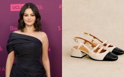 Selena Gomez, block heels, capped toe, Sezane, Halloween, 'Alice In Wonderland,' Instagram