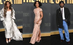 H.E.R, Kerry Washington and Big Sean at "The Six Triple Eight" premiere in Los Angeles on Dec. 3.