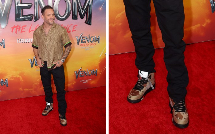 Tom Hardy Supreme Air Jordan 5 Camo