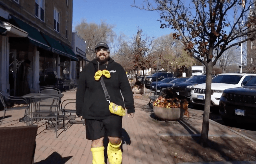 crocs, crocs collaborations, doogie lish sandtiger, Crocs x MSCHF boots, The Crocs x MSCHF Big Red Boot ‘Yellow’